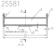 Балка опорная с проушинами 159 мм ОСТ 24.125.121-01
