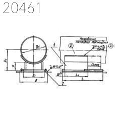 Опора скользящая направляющая Л8-180.000-70 1420 мм