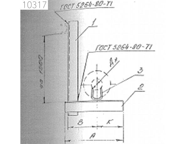 Подвеска одной трубы к балке на консоли 32 мм 0312.19.00.000 СБ